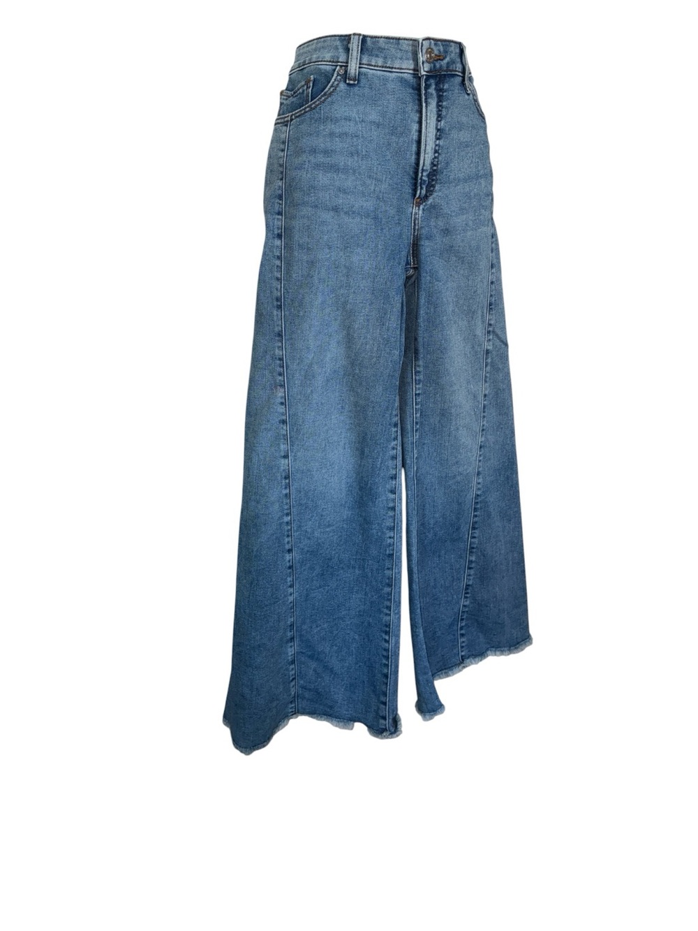 Chico's Jeans Women's .5P (US S) Light Wash Blue, Wide Leg, Cropped, hi rise EUC